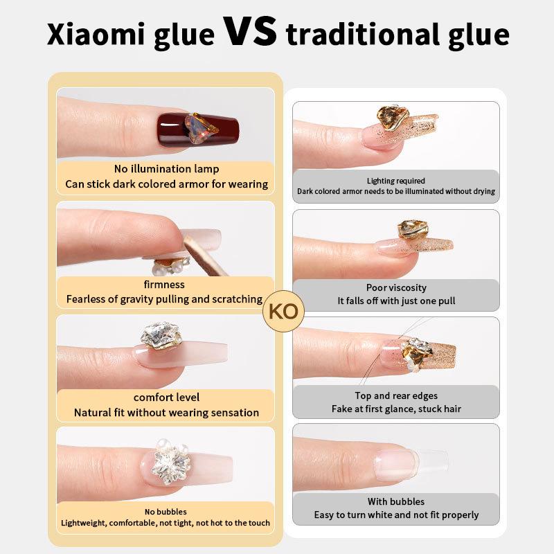 Quick Drying Solid Nail Glue With Remover For Press On Nails Tips No Need For Uv Lamp Long Lasting Fake Nails Glue