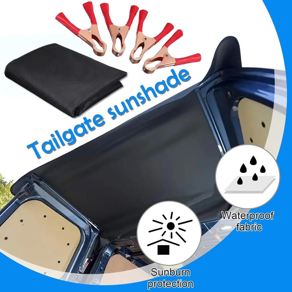 RV Rear Awning Shade Premium UV Resistant Waterproof Oxford Fabric RV Tailgate Canopy Sun Shelter with Easy Installation for Camping, Travel &