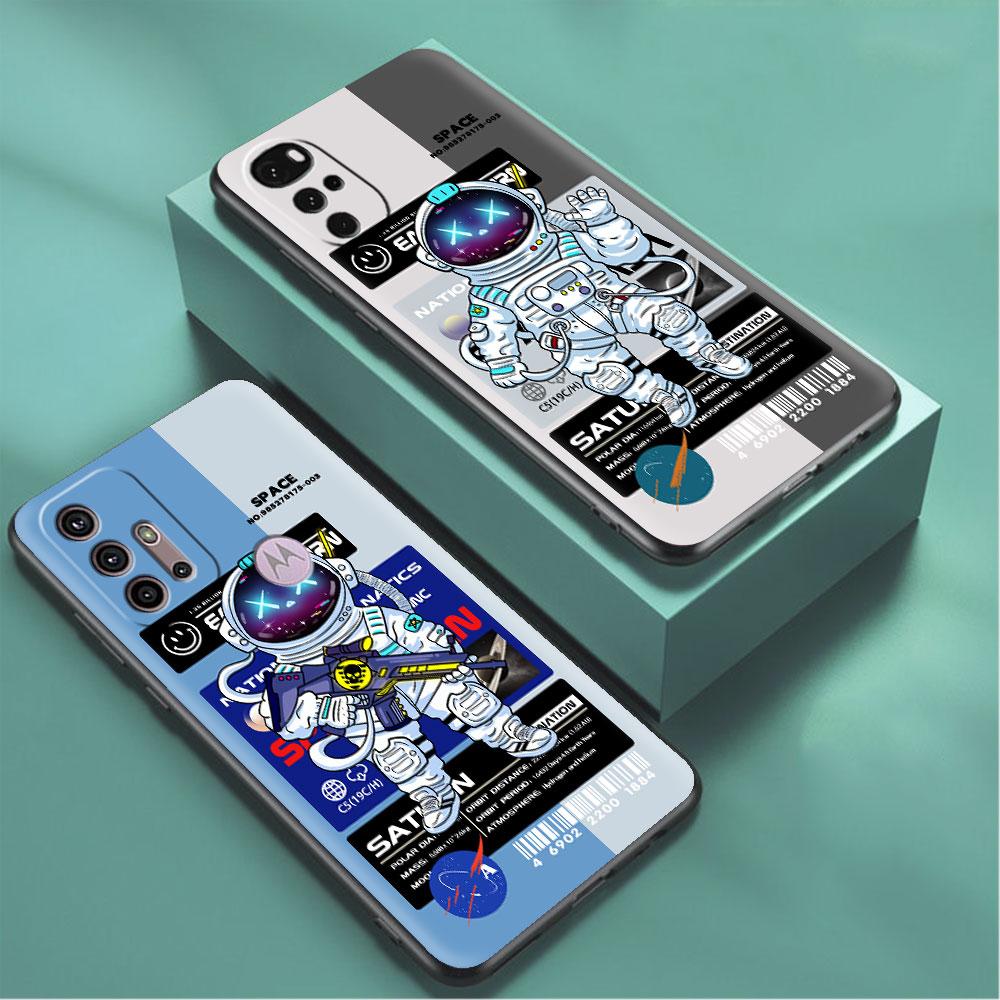Case For Motorola G30 G60 G9 Play One Fusion Plus Edge 20 G8 Power Lite G22 G50 G200 G51 G71 Phone Cover Fashion Cool Astronaut