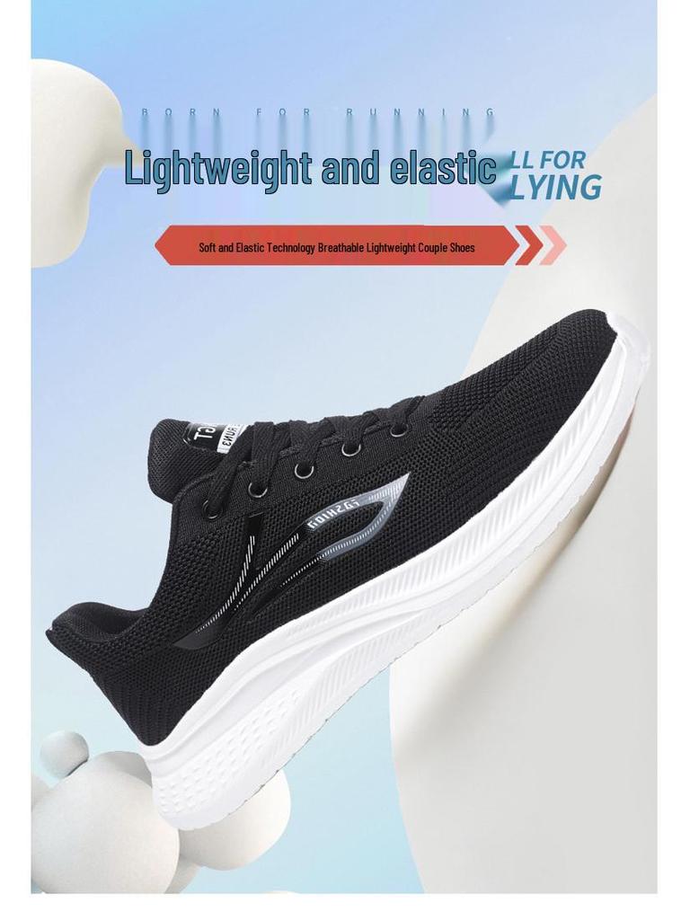 Men's Lightweight Knit Casual Running Shoes - Breathable & Versatile Soft Sole