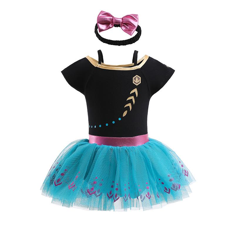 Baby Romper Tutu Dress with Headband Infant Baby Girl Princess Clothes Cute Design Kids Dress Halloween Party Costumes Outfit