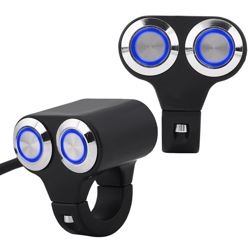 7 8inch 22mm Motorcycle Handlebar Switch Headlight Brake Fog Light ON OFF with Indicator Light