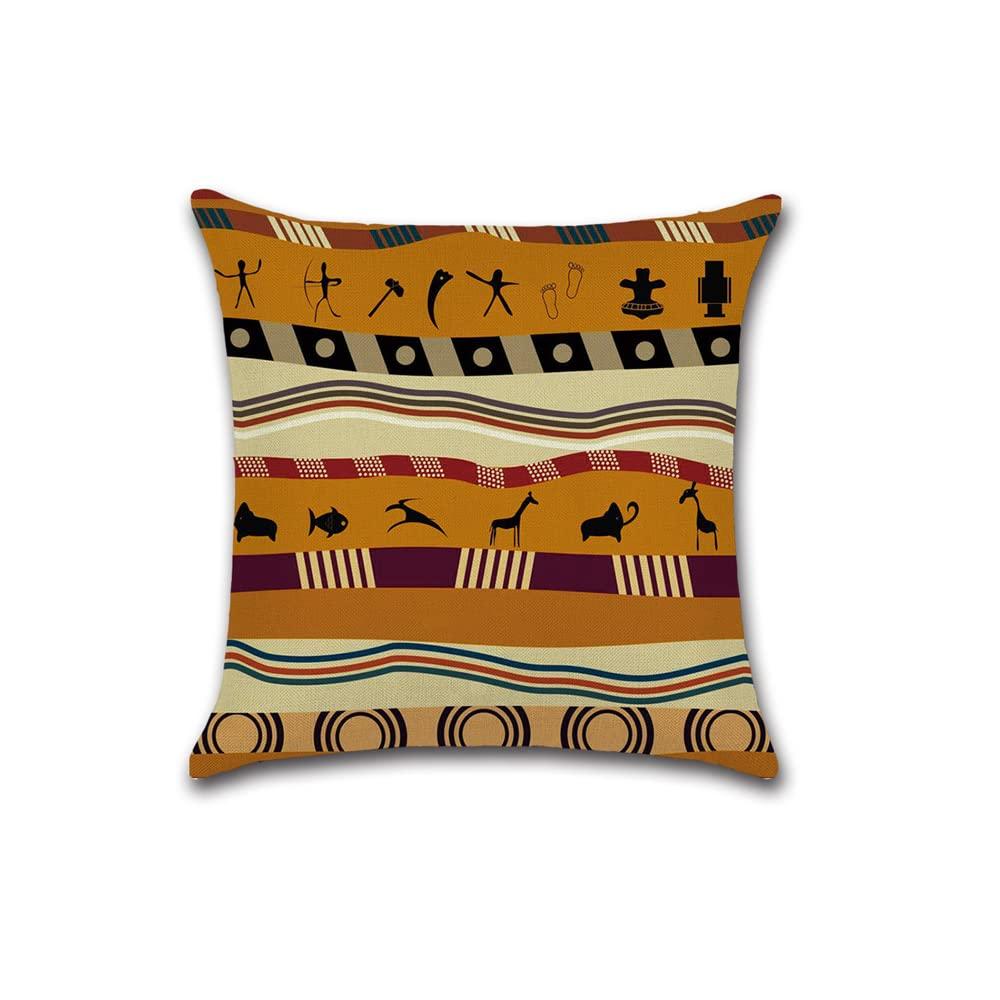 YunJeude Cushion Set of Nordic Geometric Different Zipper Home Car Suitable for All Seasons Covers, 45x45cm, 4, Patterns, Designs, Linen, Flax, Cute,
