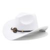 Hot-selling new western cowboy hat woolen jazz top hat men and women's ethnic style autumn and winter felt hat big eaves hat