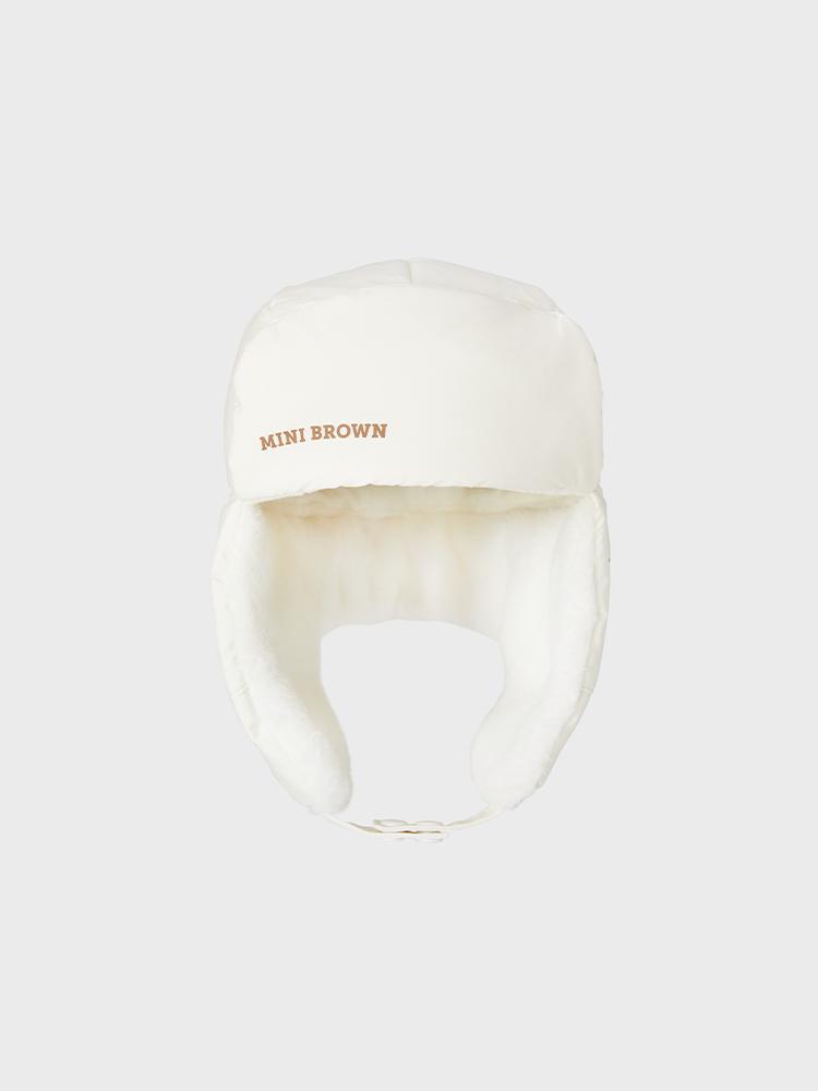 Line Friends Brown Padded Pilot Earflap Hat (White)