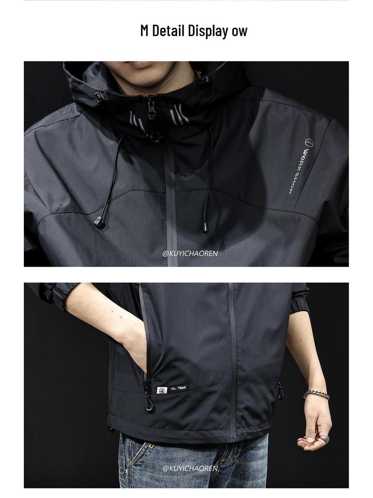 Men's Trendy Hooded Windbreaker Jacket 2025 - Autumn/Winter Mountain Style, Plus Size Available