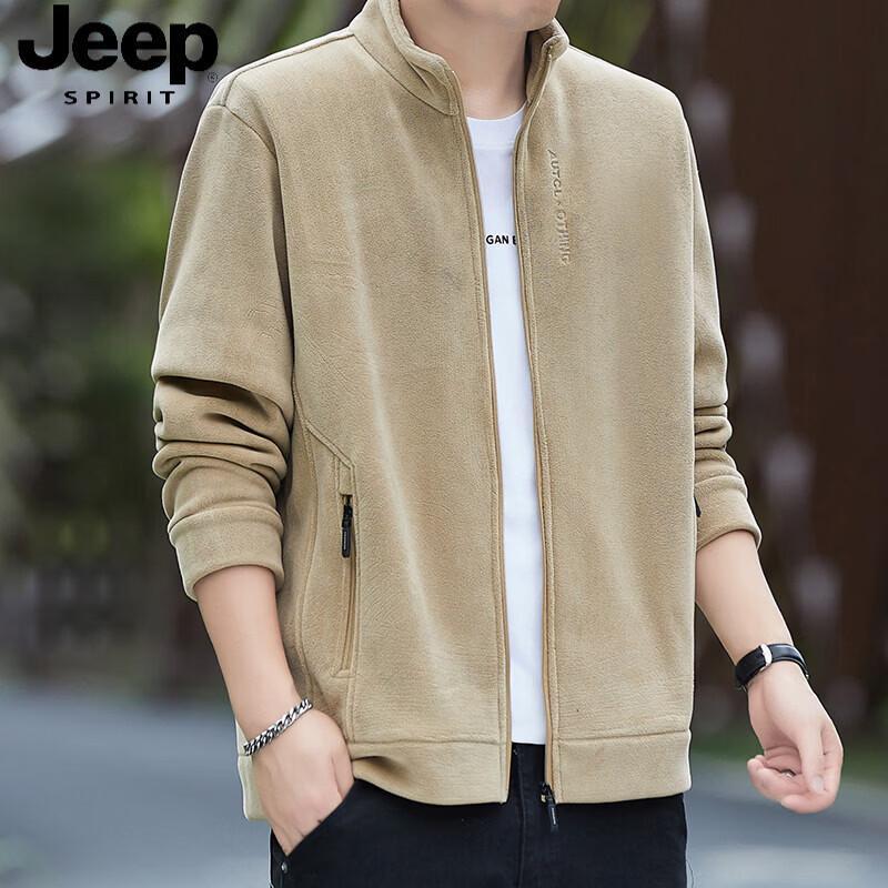 JEEP SPIRIT Men s Stand Collar Full-Zip Jacket M