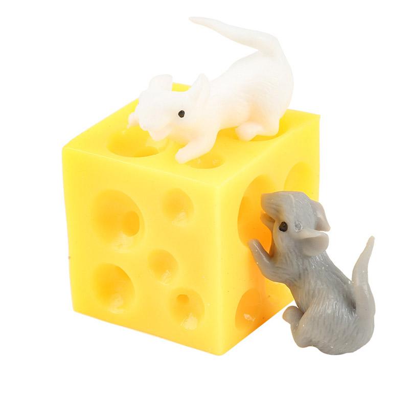 Toys Mouse In Cheese Anti Sress Squeeze Fidget Anxiety ADHD Autism Therapy Novelty Gifts Juguetes Antiestres Ansiedad Kids