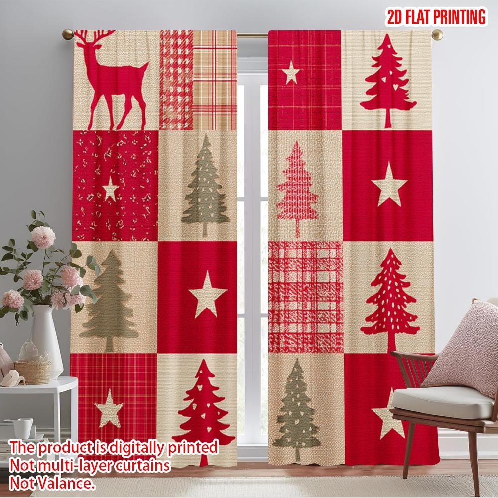 

2 шт., 2D принт на плоской ткани Шторы и оконный декор Королевский и Королевский размер Универсальная полиэстеровая ткань (без удилища) Внутренние украшения 52.50×116.00 CM 2pcs