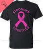 Kropsis Stärker Zusammen Rosa Schleife Unterstützung Brustkrebsbewusstsein Unisex Und Unisex Kurzarm Baumwolle T-Shirt