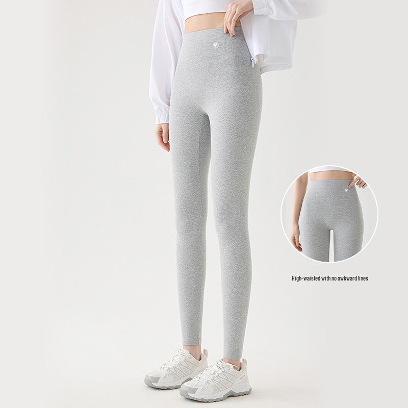 

Women s Skin-Friendly High-Waisted Cotton Leggings - Spring/Autumn - Versatile, Elastic, and Thin Nine-Point Pants L