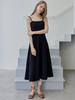 Avang Navy Sleeveless A-Line Long Dress - Navy