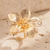 SHIXIN Creative Design Gold Color Large Flower Open Ring for Women Exaggerated Geometric Chunky Adjustable Ring New Year Jewelry