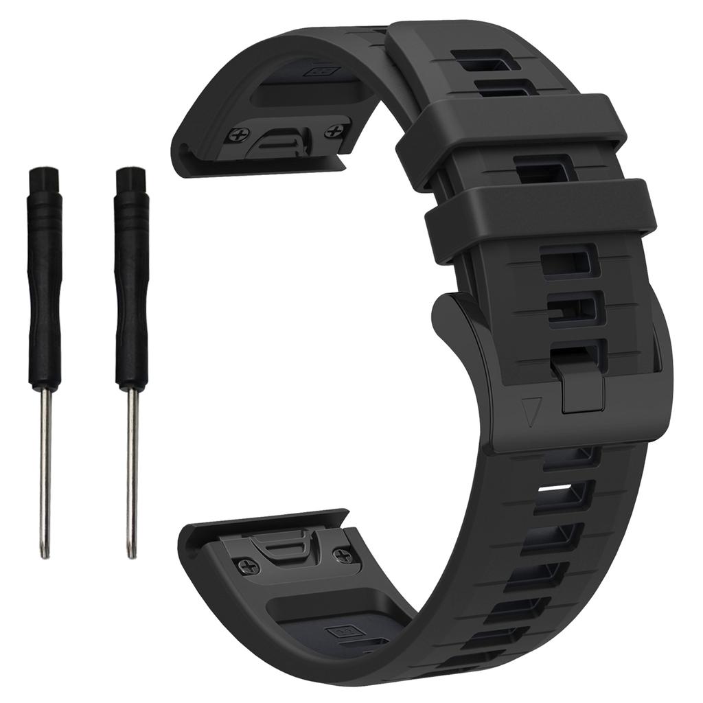 For Garmin Fenix 8 51mm/Enduro 3/Fenix 7X/7X Pro Quick Release Watch Band Dual Color 26mm Silicone Wrist Strap