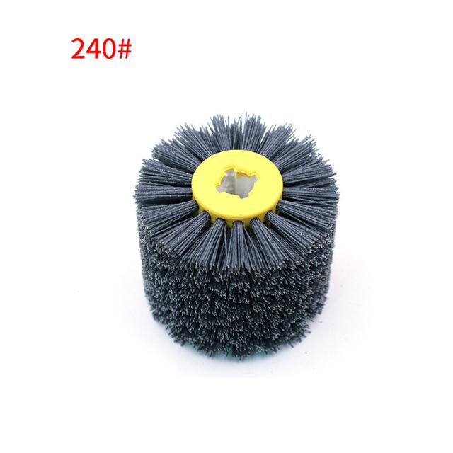 120*100*19mm Multi Grit Abrasive Wire Drawing Tool Nylon Wire Drawing Wheel Abrasive Wire Brush for Wood Furniture Polishing
