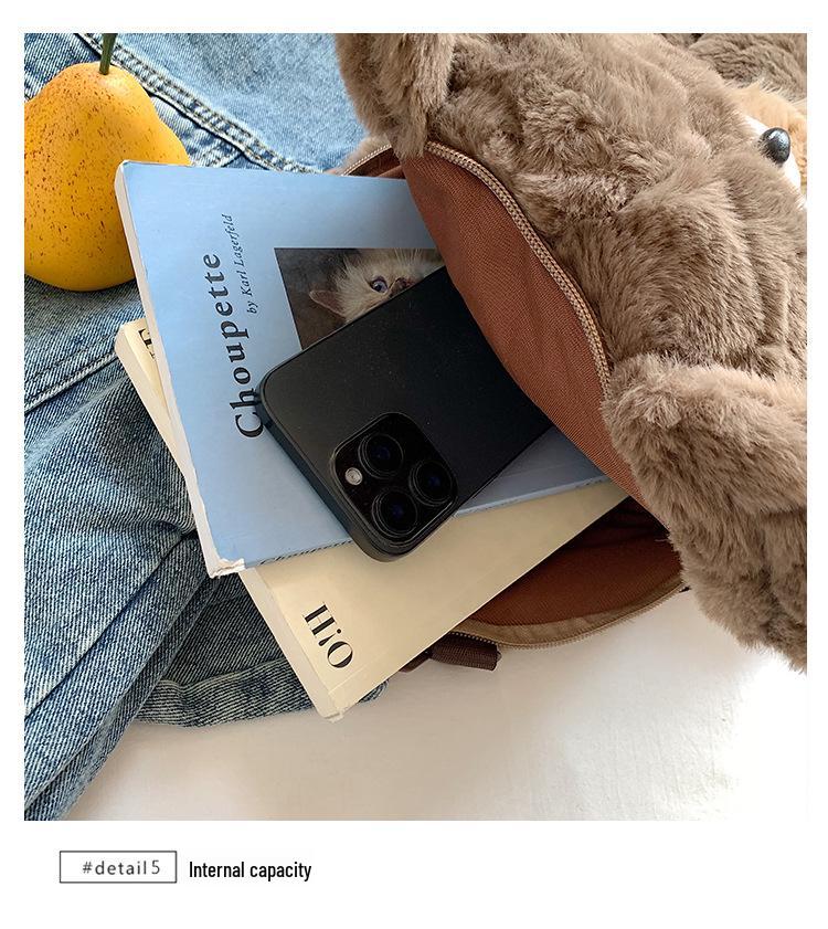 Cute Cartoon Little Bear Plush Backpack - Versatile and Adorable!