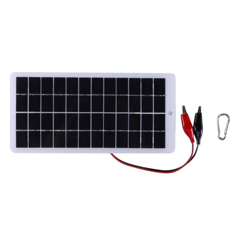 Solarpanel 10W 12V Polysilizium Epoxidpaneele Tragbare Solarzelle DIY 250x120mm zum Laden von 9-12V Batterien für den Außenbereich