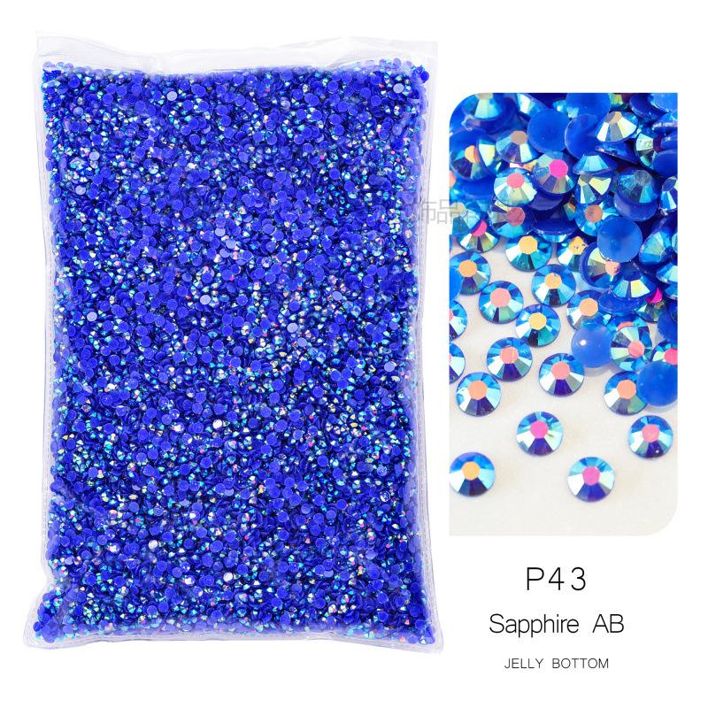 Jelly Resin Flat-Bottomed Diamond, Nail Art Beauty, Mobile Phone Case Decorative Rhinestone Diy Decorative Clothing Accessories