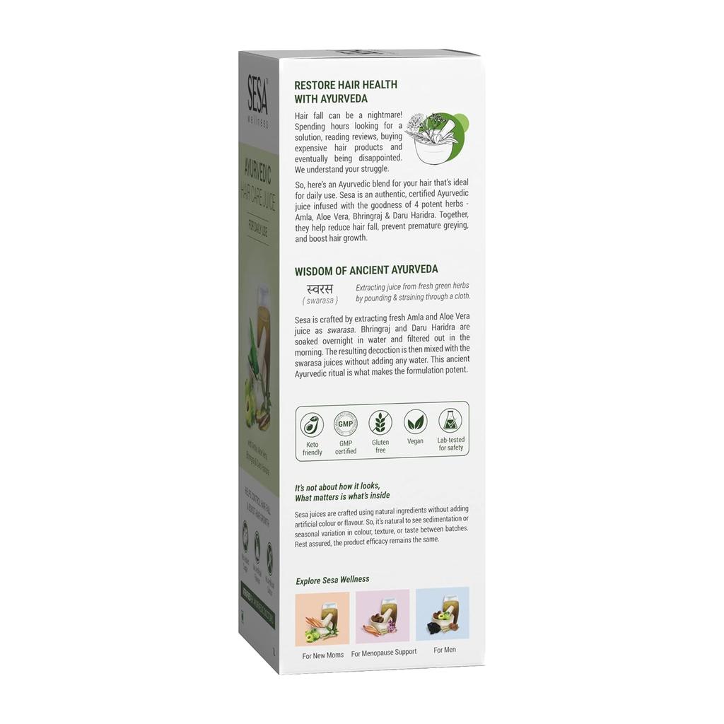 SESA Ayurvedic Hair Care Juice For Hair Fall Control & Hair Growth 1L Pack Of 1 Natural Daily Drink For Strong Healthy Hair