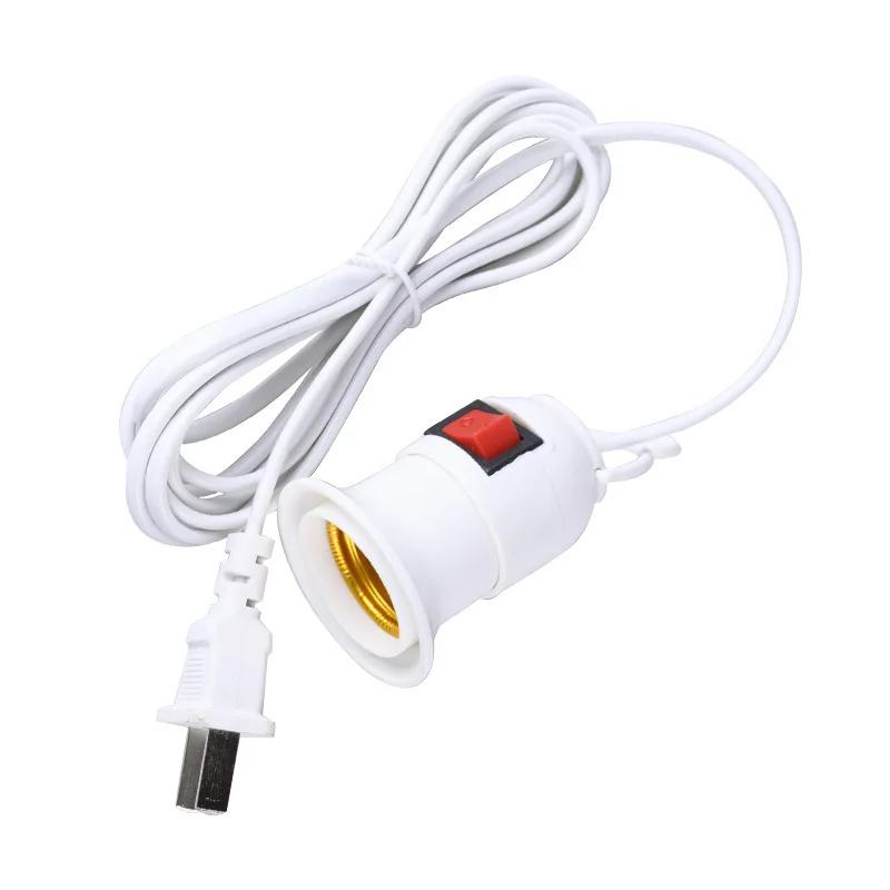 1/5PCS 2.3M E27 Hanging Indoor Plants Light Holder Garden Lampholder Cable EU /US with On/Off Switch Lamp Holder for Desk Light