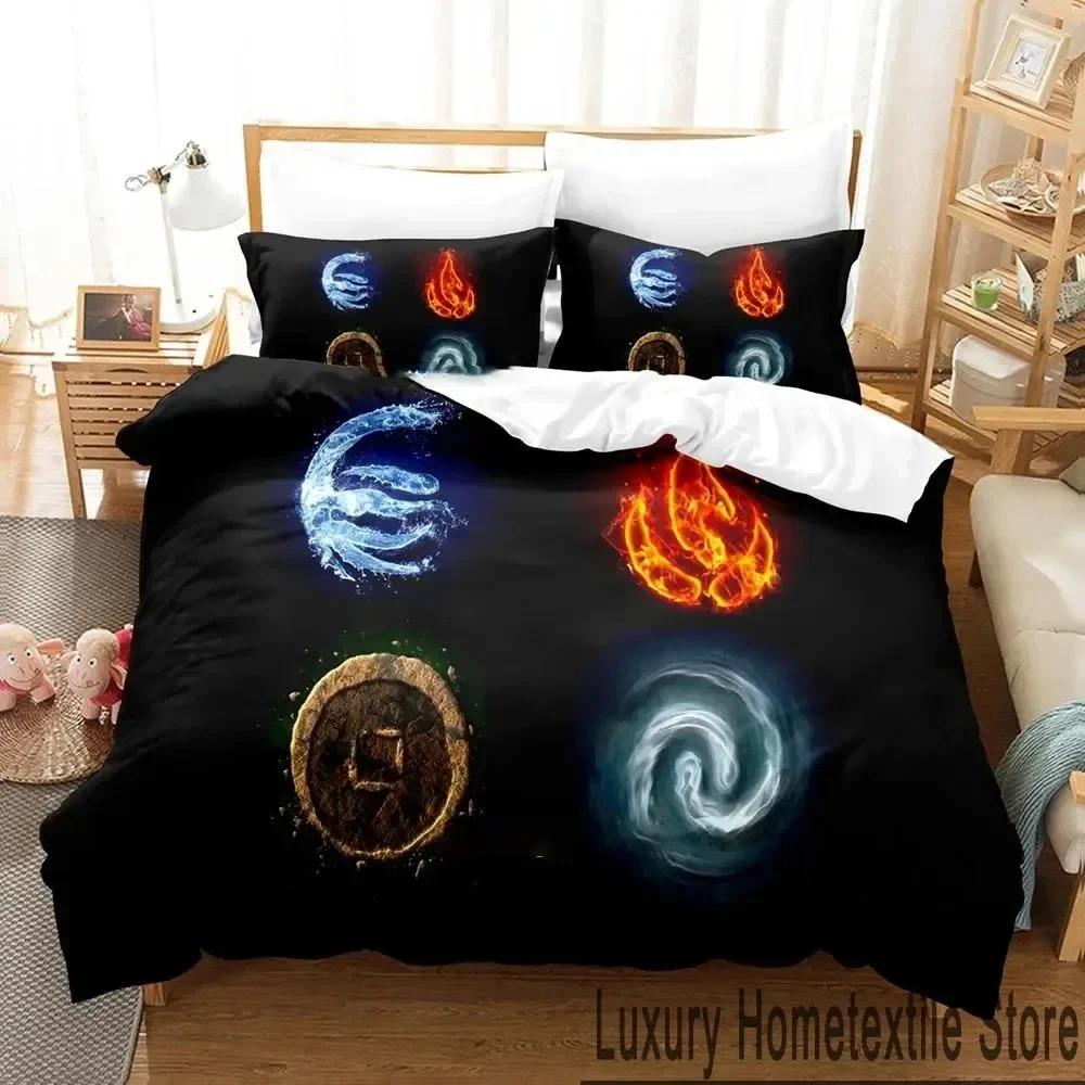 3D Print Cartoon Avatar The Last Airbender Bedding Set Boys Girls Twin Queen King Size Duvet Cover Pillowcase Bed Boys Adult