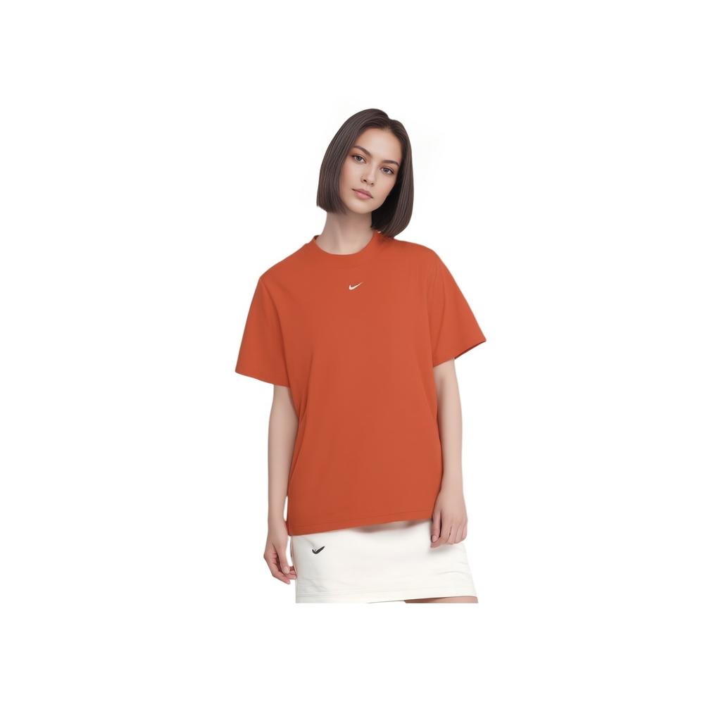 Nike Essential Comfortable Simple Soft Round Neck Short Sleeve T-Shirt Women Tops Orange FD4150-842