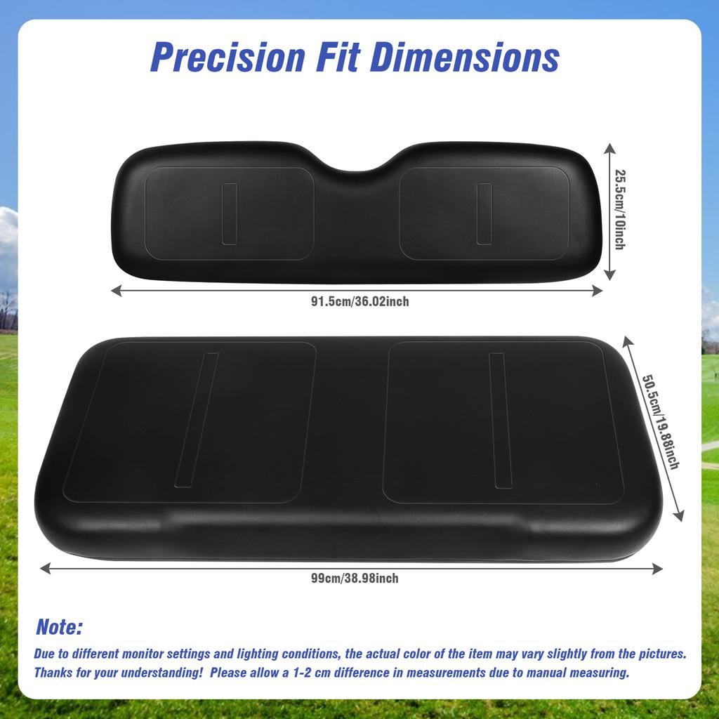 Golf Cart Front Seat Back and Seat Bottom Set Replacement Cushion Assembly Seat for EZGO Medalist TXT 1994-2013 Models