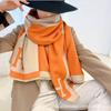 Premium Double-Sided Jacquard Houndstooth Scarf Wrap Women Winter Fall Warm Cotton Blend Shawl 185x70cm