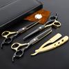 Stainless Steel Barber & Hairdressing Scissors Set: Flat Tooth & Thinning Options