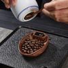 JUSTINLAU 0.1g High-precision Coffee Scale Electronic Coffee Weigh Scale with Bean Tray Walnut Wood Grain Mini Coffee Bean Scale