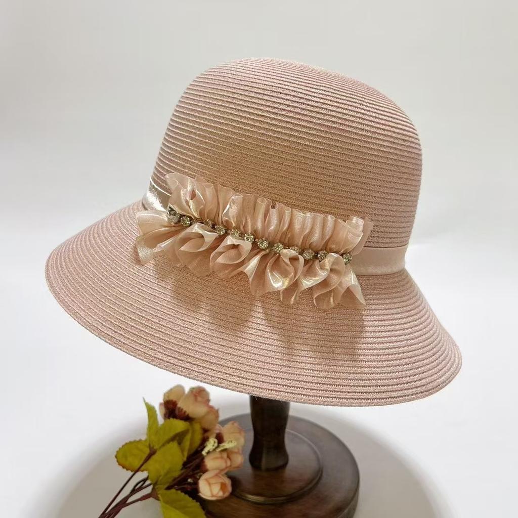 Ice Hemp French Straw Hat Sunscreen Summer Straw Visor Women Seaside Vacation Beach Hat
