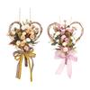 Carnation Flower Wreath Garland Silk Flower Front Door Wreath for Mother'S Day Decor Party