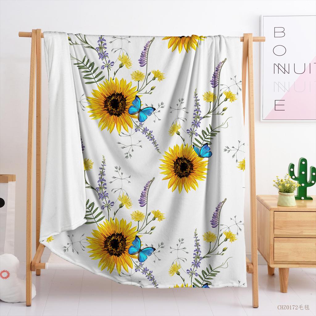 Little Fresh Student Blanket Flannel Sunflower Blanket Blanket