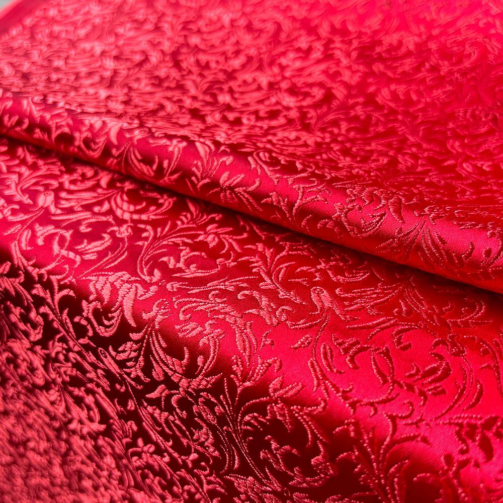 Brocade Jacquard Wheat Flower Pattern Damask Fabric For Silk Satin Girl's Dress Cheongsam Costume Curtain DIY Quilting Patchwork