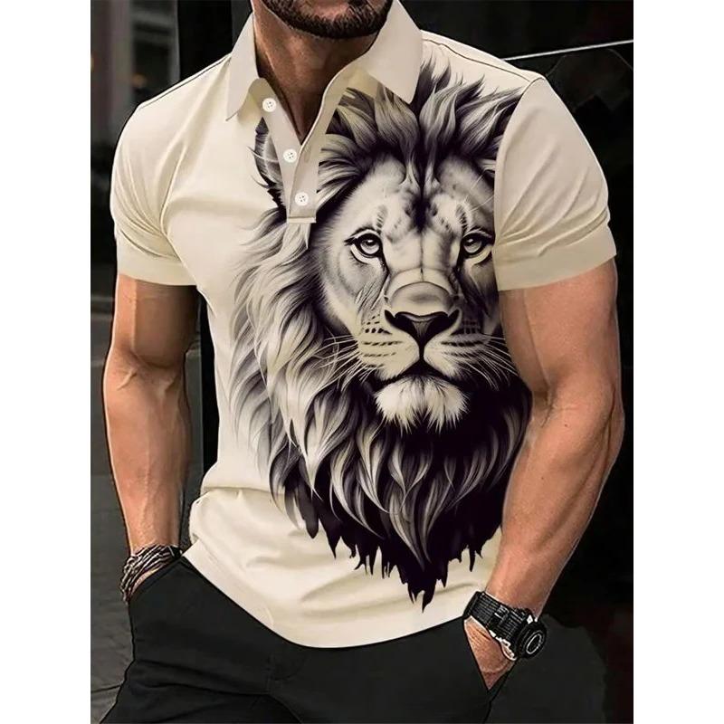 

Европейская и американская новая мужская рубашка-поло с короткими рукавами, напечатанная на 3D-принтере, с красочным растительным принтом 6XL