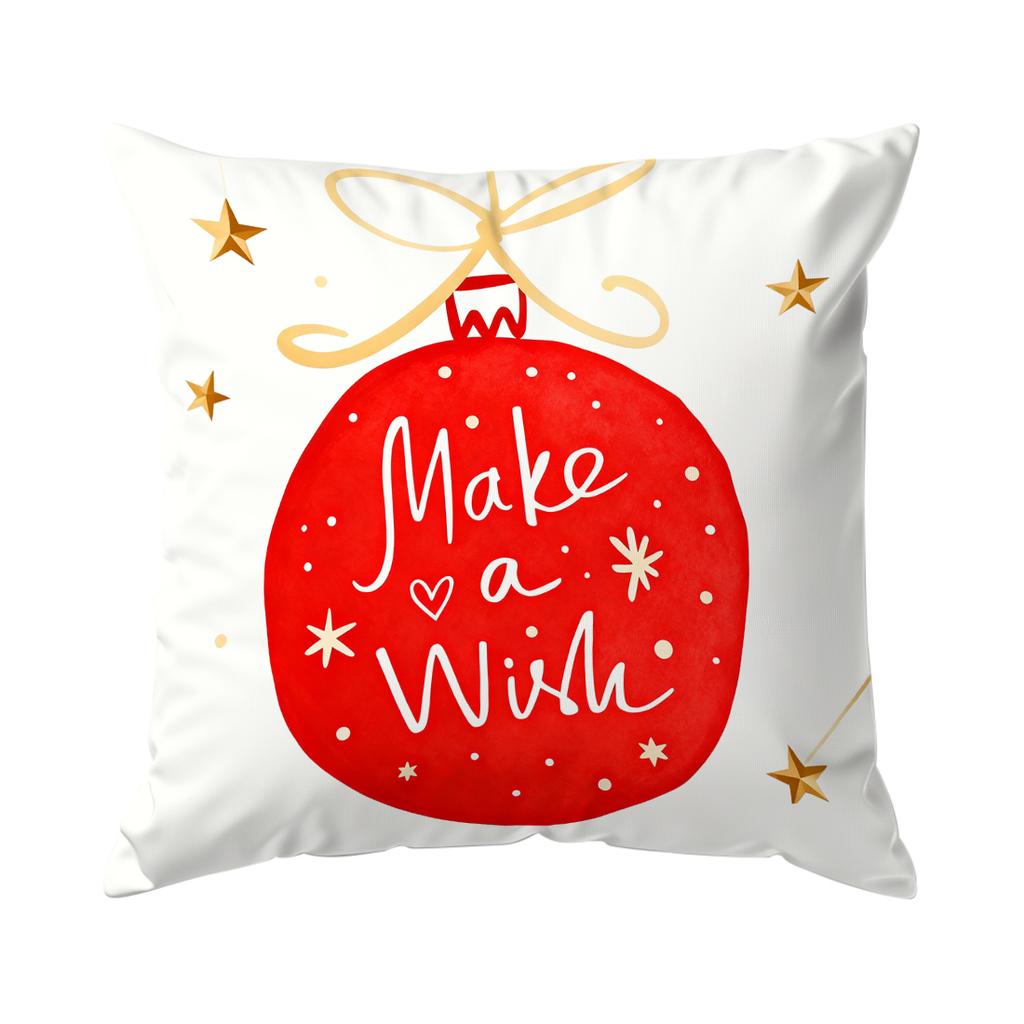Merry Christmas Cushion Pillowcase Printed Polyester 40/45/50cm Throw Pillowcover Decorative Sofa Cushion Pillowslip Home Decor