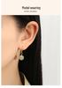 Tichiya Hetian Jade Round Bead Earrings for Women: S925 Sterling Silver, New Chinese Style, High-End Temperament Ear Hooks.