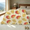 Cheese Series Soft Flannel Blanket - Single Bedroom Use, Skin-friendly Short Plush, Warm, No Shedding, Cozy Relax for Halloween Christmas Home