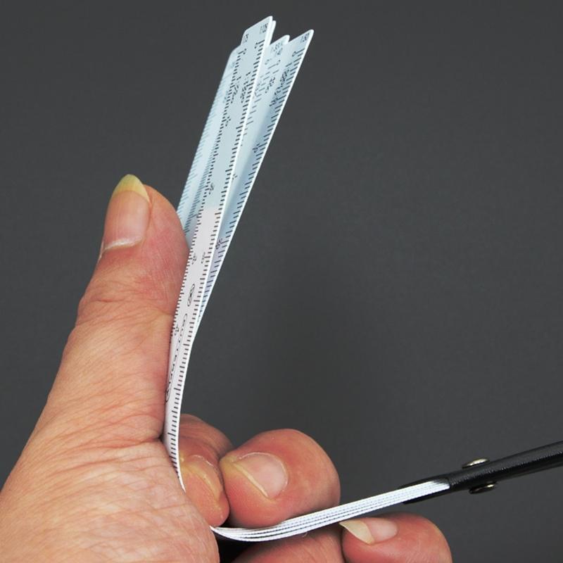 Przenośny wentylator do rysowania Plastikowy - Architekt Inżynieria Metryczna Linijka Skalowana z 5 Łopatkami Wielofunkcyjny Miernik Trwały