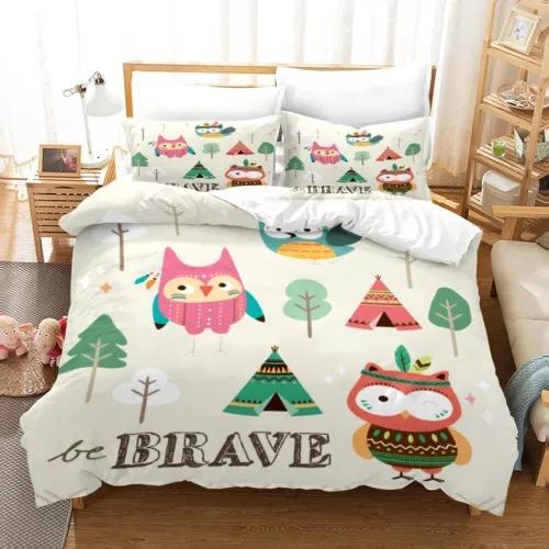 Comforter Owl Bedding Set Decoration Gift Suitable For Children Boys Girls And Adults Warm Soft Comfortable And Breathable