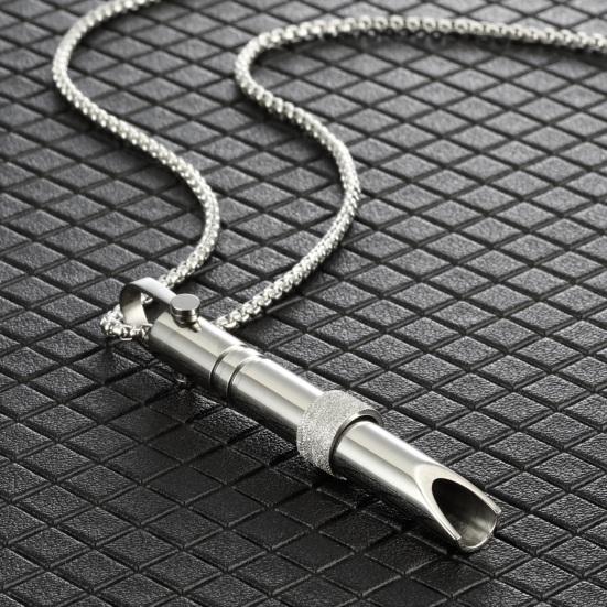 Mindful Breathing Necklace Anxiety Reduction Necklace Stainless Steel Stress And Panic Relief Necklace Adjustable Length Meditation Inner Peace