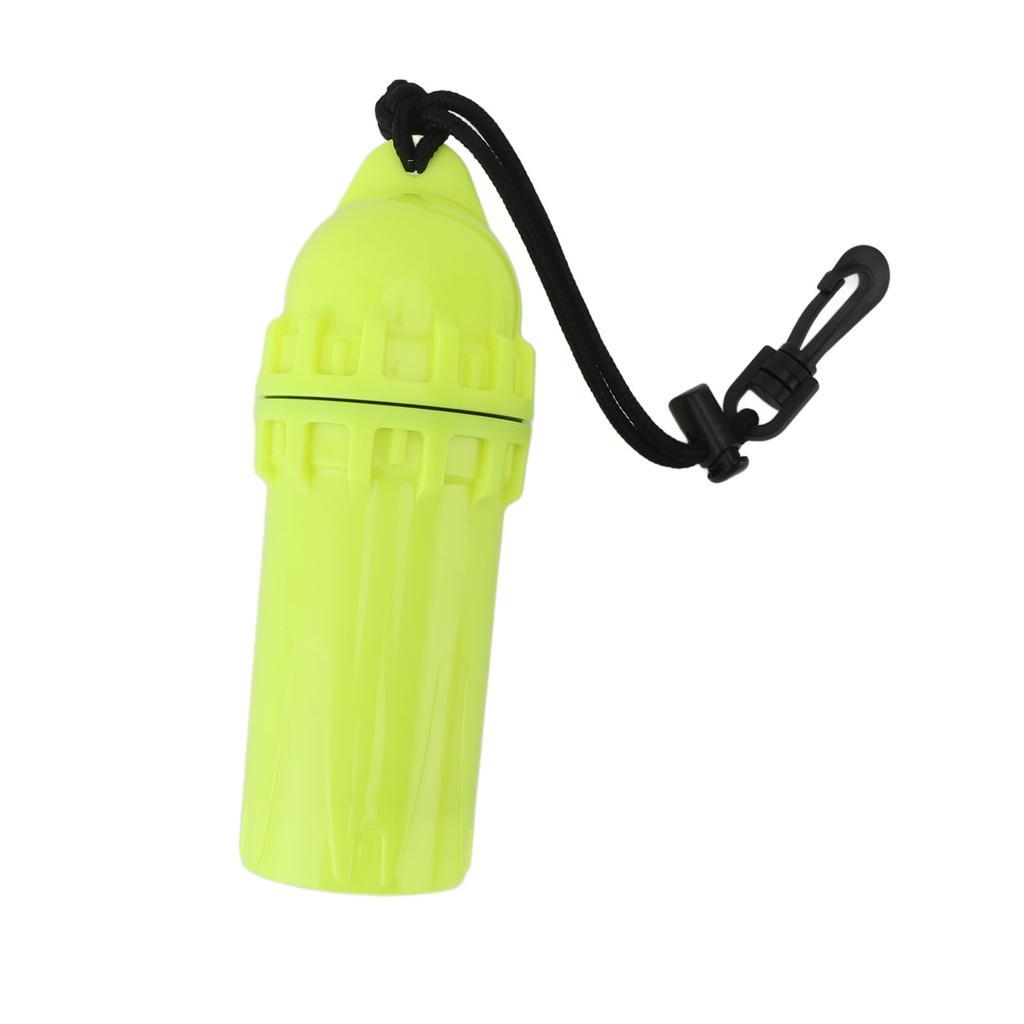 Nurkowanie Scuba Snorkeling Wodoodporny Cylindryczny Suchy Pojemnik Podwodny z Klipsem Żółty