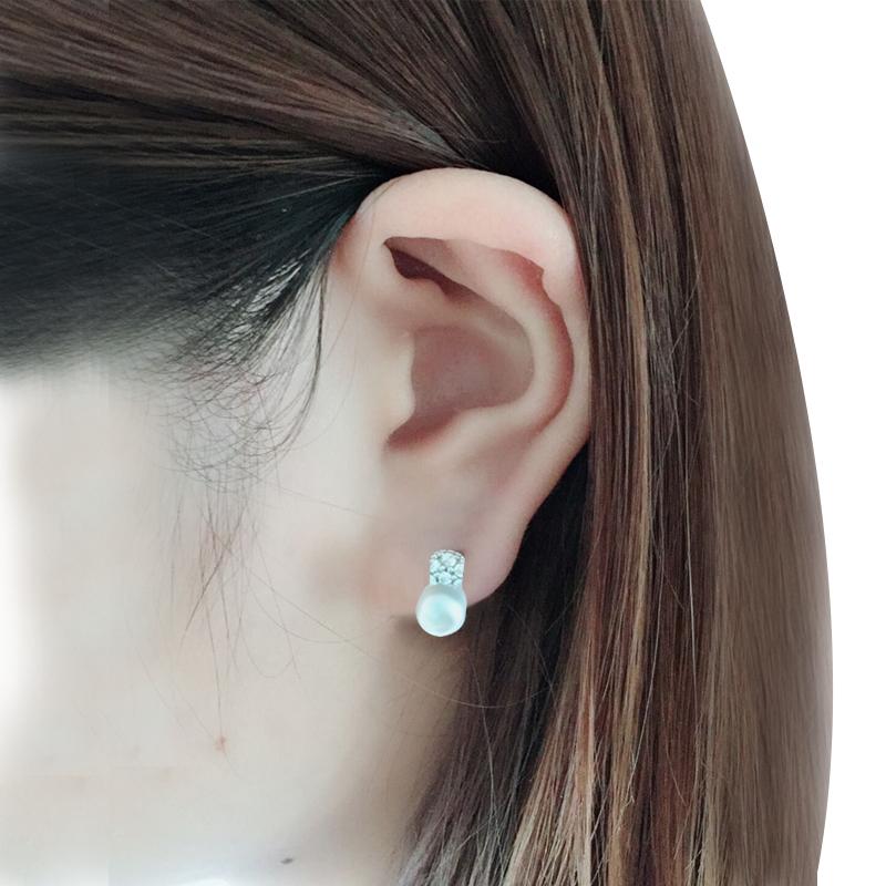 925 Sterling Silve Clip on Earrings Pink,Real Natural Freshwater Black Pearl Earrings for Women Wife Mother Birthday Gift White