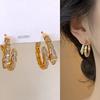 Unique Design Snake Zircon Stud Earrings Women's Ear Buckle New Light Luxury Snake Bone Earrings Exquisite Versatile Fashion Earrings