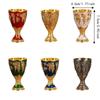 Decorative Grape Wine Glasses European Style Vodka Goblet Liquor Glass Vintage Metal Wine Cup  Gift