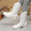 Fashion 2025 Brand Ladies Shoes Mid-Calf Women's Boots Fashion Embroidery Modern Boots Women New Plus Size Best Seller Shoes for Women