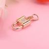 Rose Gold Plated Padlock and Key Dangle Charm 925 Sterling Silver Beads Fits Europe Bracelets DIY Jewelry Making 2022 New