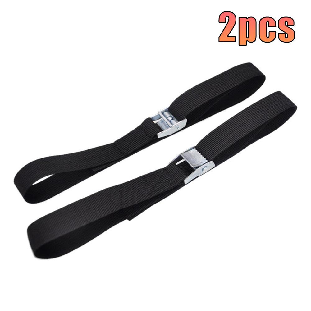 2Pcs 40cm Black Buckle Tie-Down Belt Lashing Strap Motorcycle Cargo Car Luggage Cargo Straps Ratchet Belt For Heavy-duty Luggage