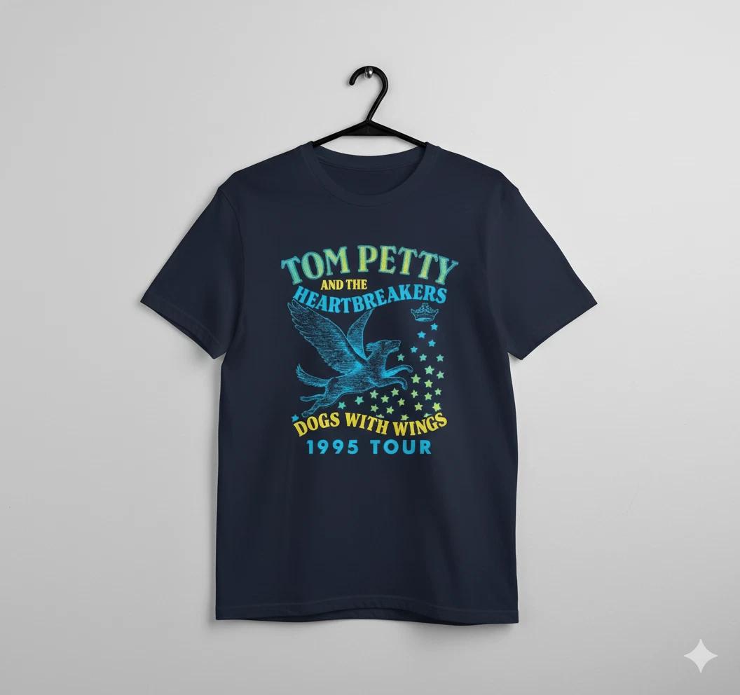 Unisex Adult Vintage Music Tom Petty and the Heartbreakers Dogs Wit... M