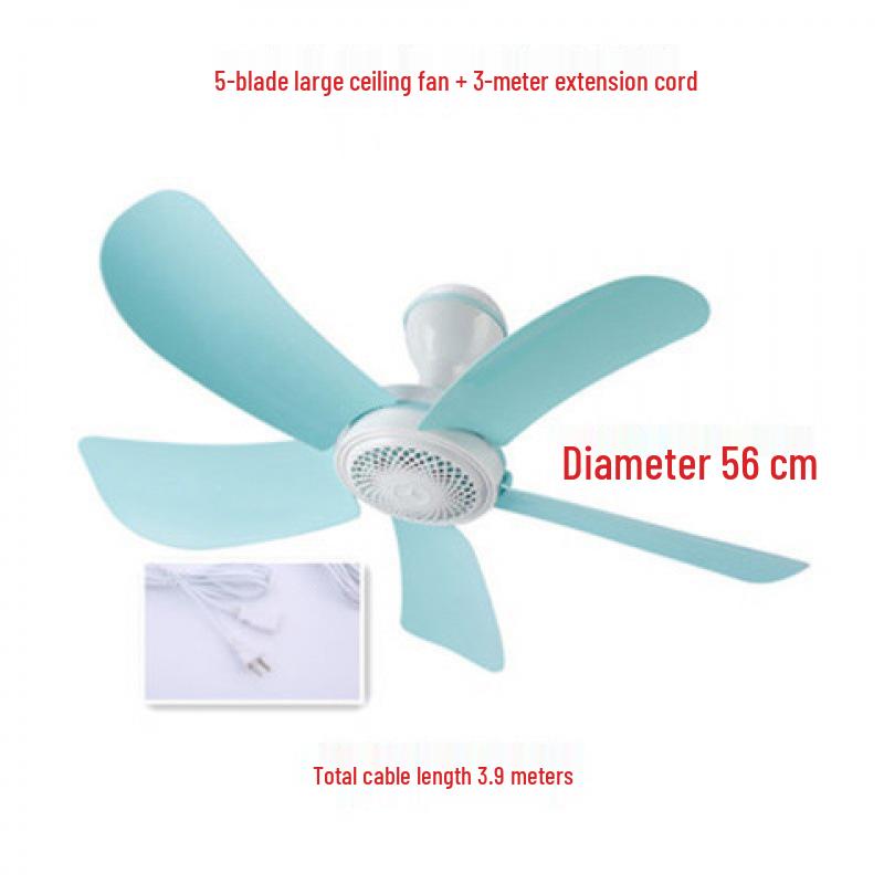 Compact Silent Ceiling Fan for Dorms and Bedrooms